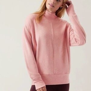 Athleta Women's Soft Pink High Neck Sweater Size XS (Oversized)